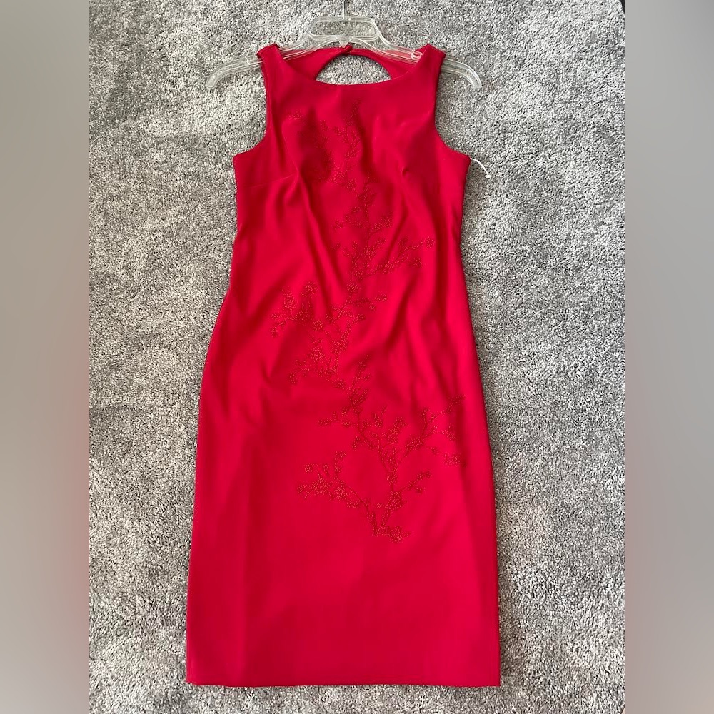 Beautiful Red Dress with Beading
